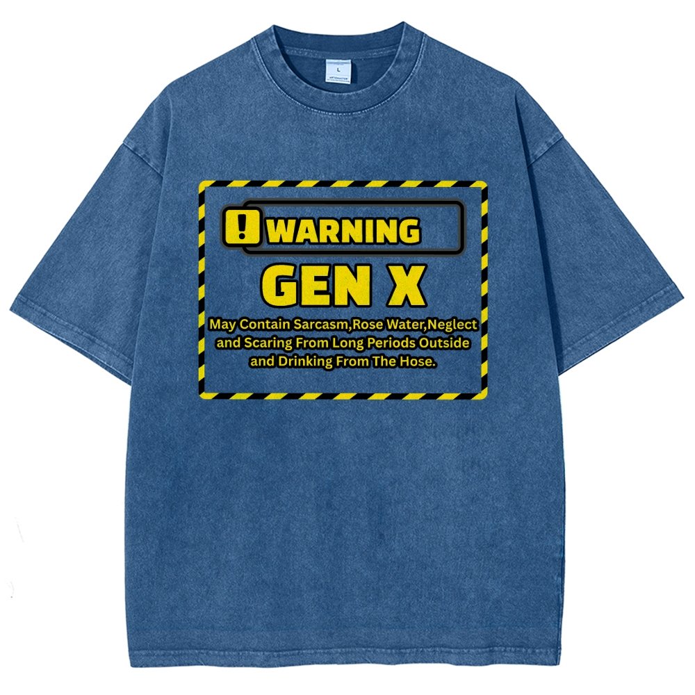 Warning Gen X - Funny Warning Design Vintage Distressed T-shirt