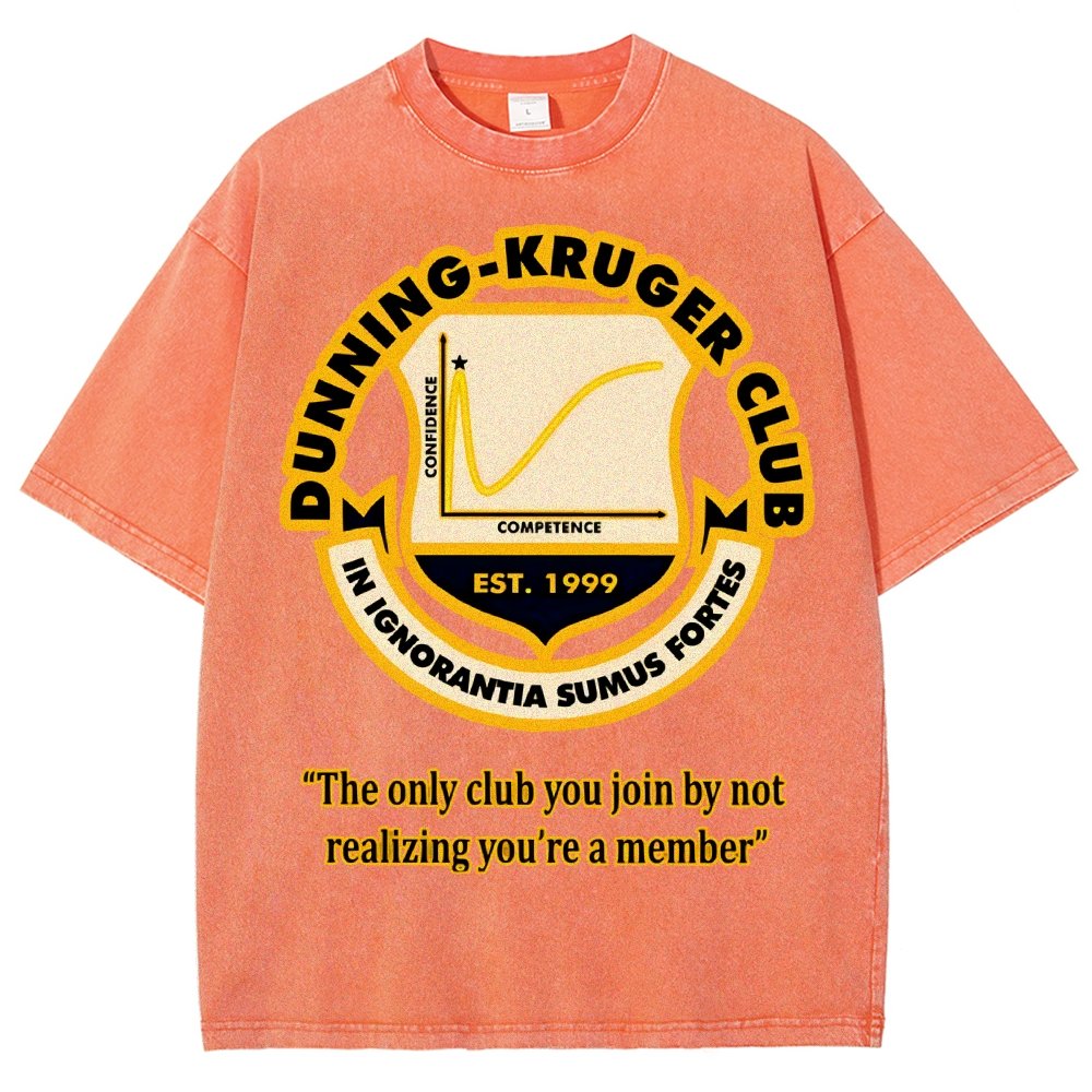 Dunning-Kruger Club Vintage Distressed T-shirt