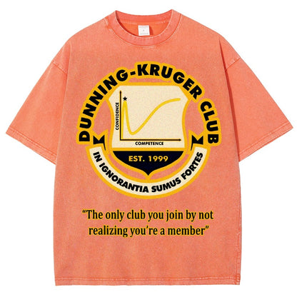 Dunning-Kruger Club Vintage Distressed T-shirt