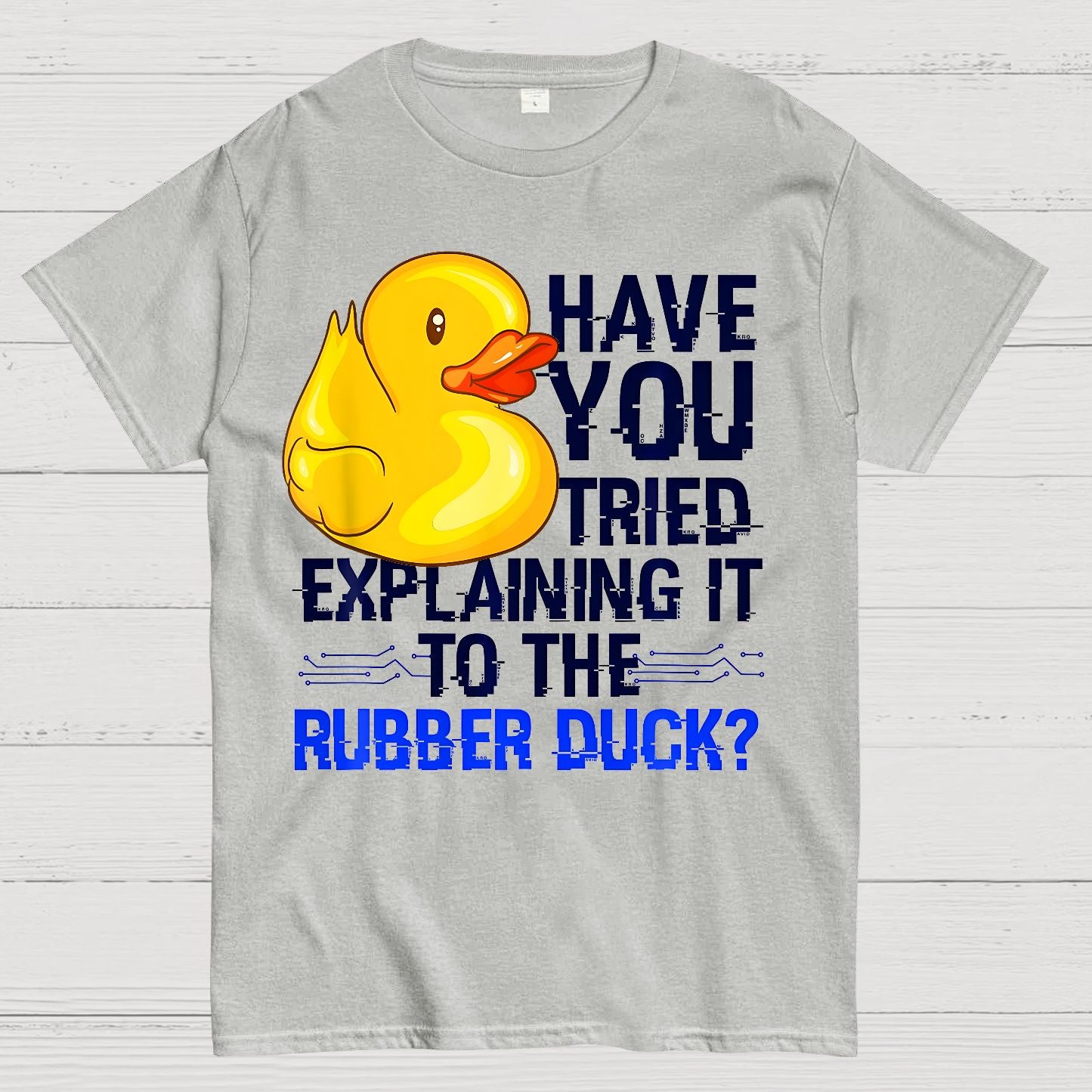 Funny Programmer - Rubber Duck Debugging Geek T-Shirt