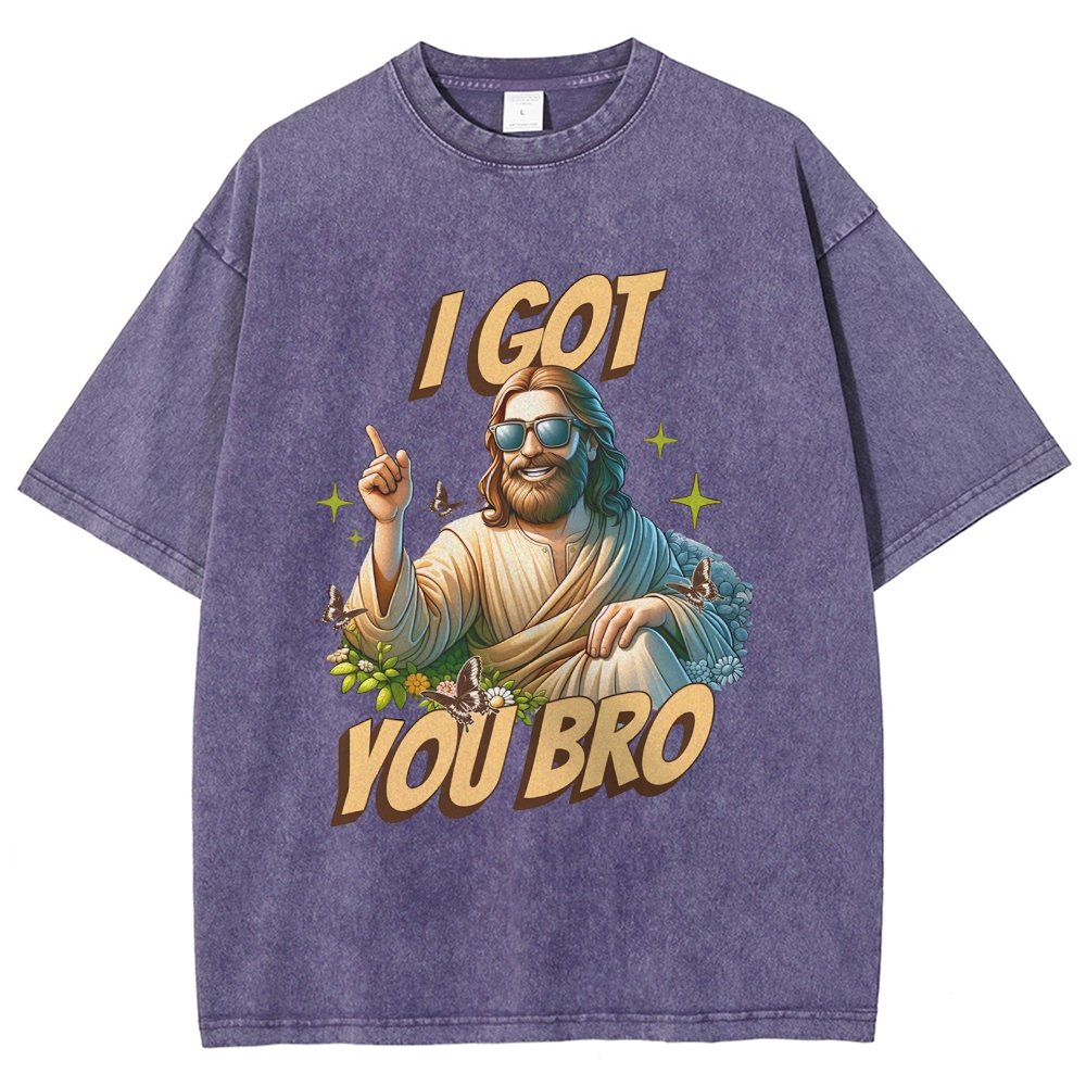 I Got You Bro , Funny Vintage Distressed T-shirt
