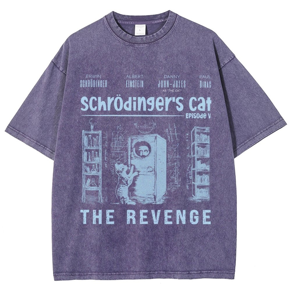 Schrödinger's Cat Revenge Vintage Distressed T-shirt