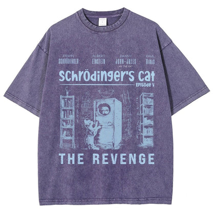 Schrödinger's Cat Revenge Vintage Distressed T-shirt