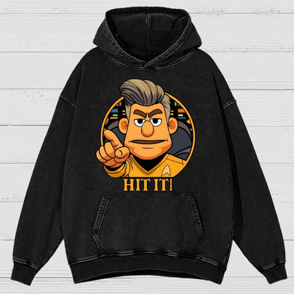 Hit It Vintage Distressed Hoodie