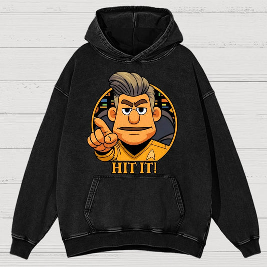 Hit It Vintage Distressed Hoodie