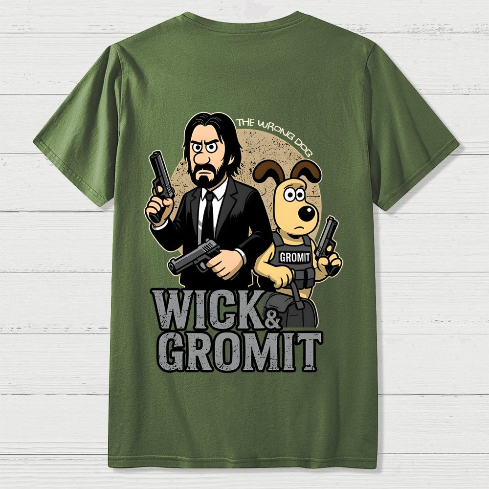 The Wrong Dog  Back Printing Geek T-Shirt