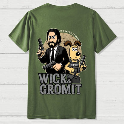 The Wrong Dog  Back Printing Geek T-Shirt