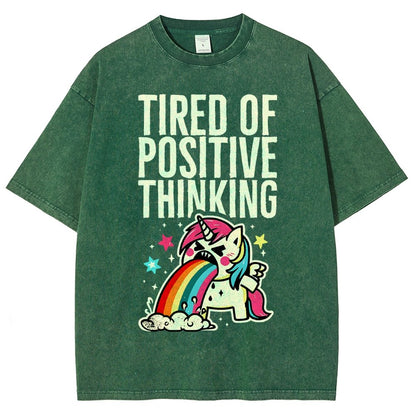 Tired of Positive Thinking Vintage Distressed T-shirt