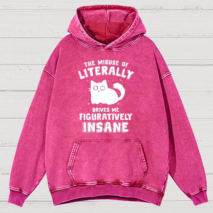 Figuratively Insane Vintage Distressed Hoodie
