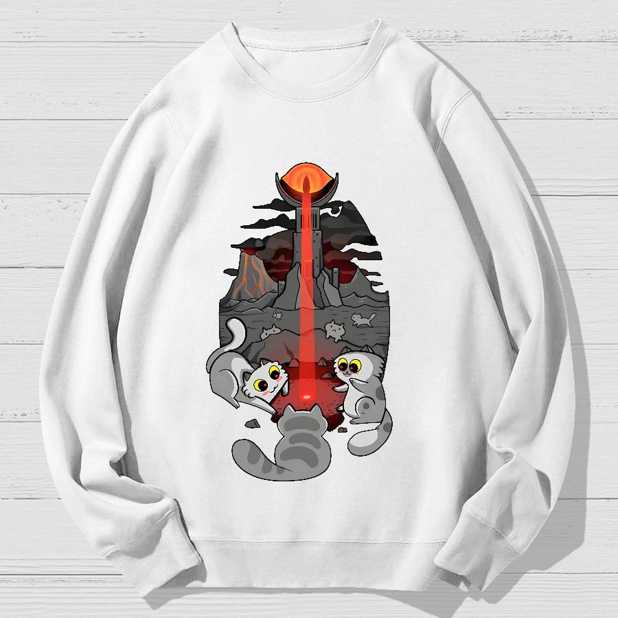 The Eye Of Meowdor Geek Cotton Sweatshirt