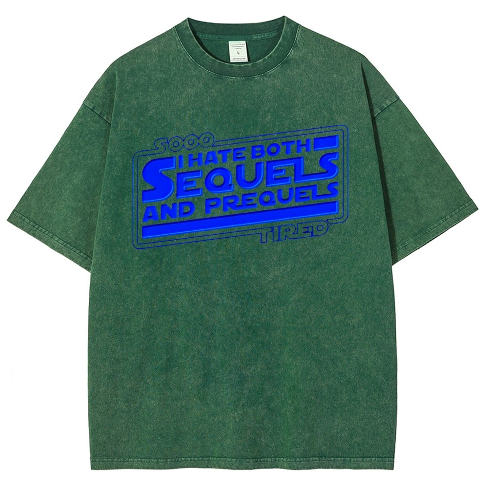 I Hate Sequels Vintage Distressed T-shirt
