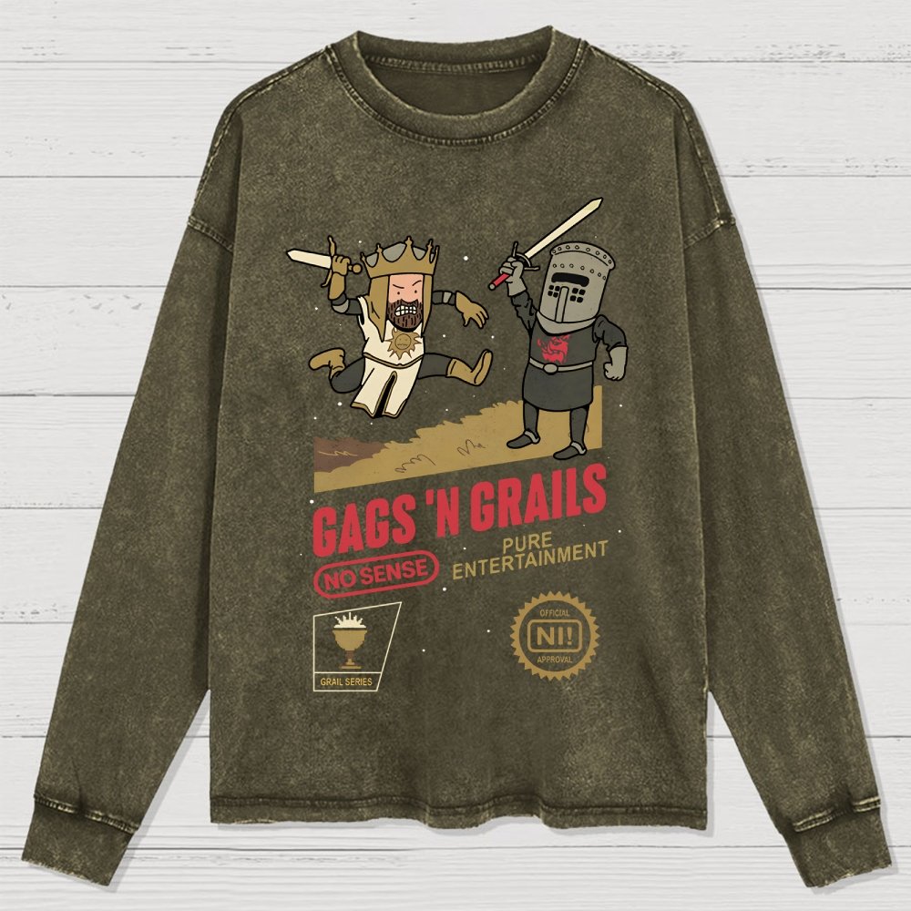 Gags 'n Grails Washed Long Sleeve Tee