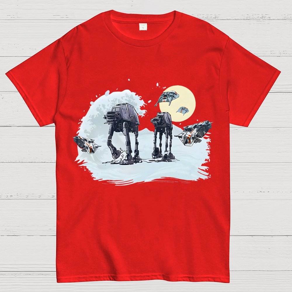 The Great Wave of Snow Unisex Geek T-Shirt