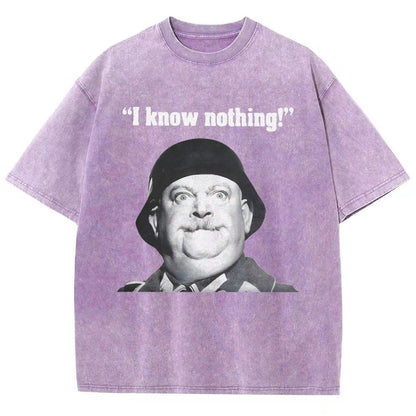 I Know Nothing Art Print Vintage Distressed T-shirt