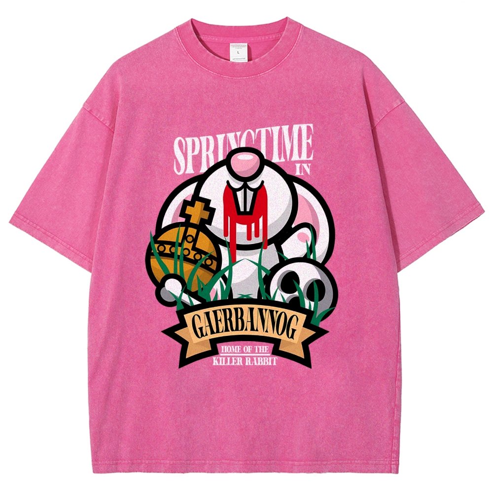Spring Killer Rabbit Vintage Distressed T-shirt