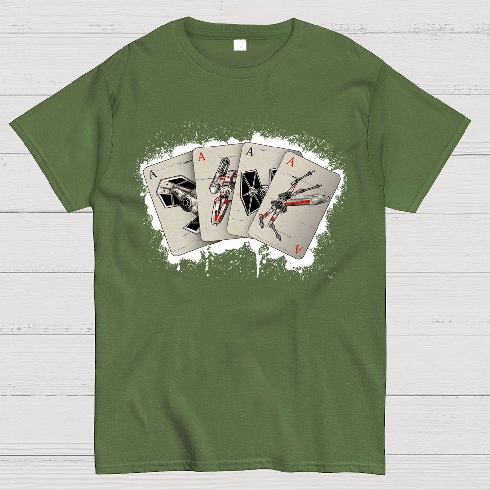 Spaceship Poker Geek T-Shirt