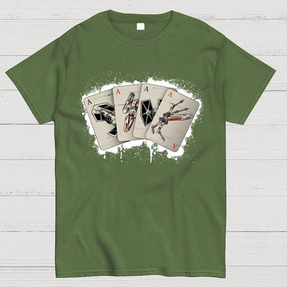 Spaceship Poker Geek T-Shirt