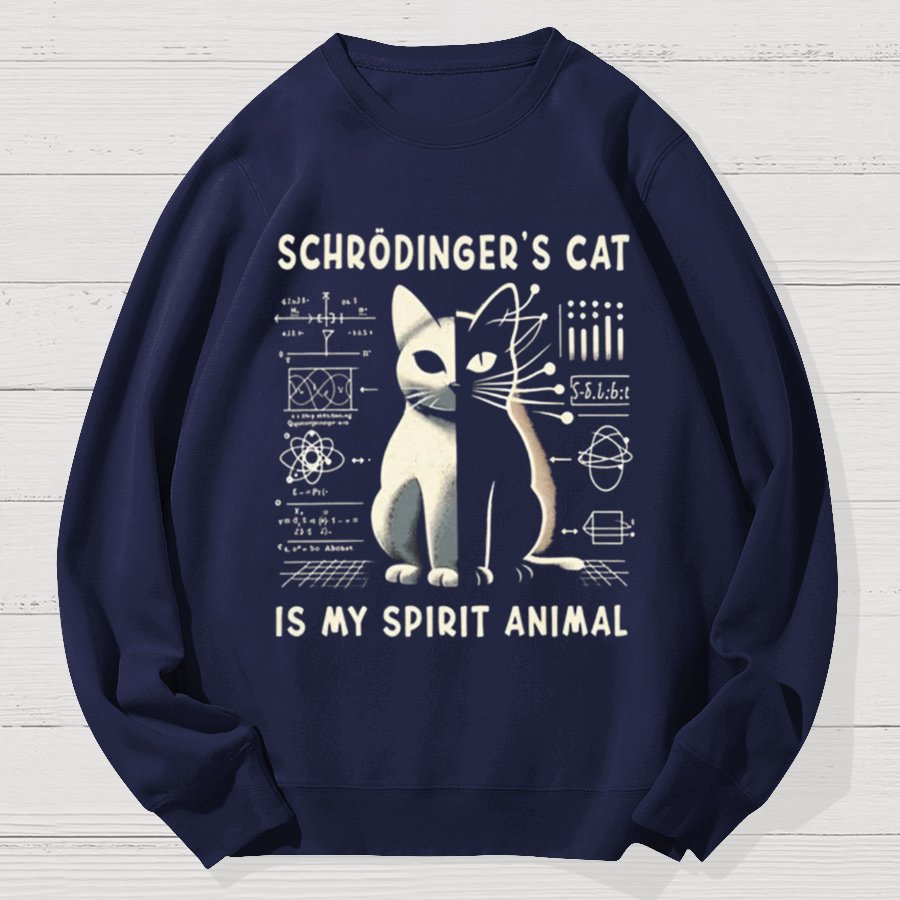 Schrodinger's Cat Geek Cotton Sweatshirt