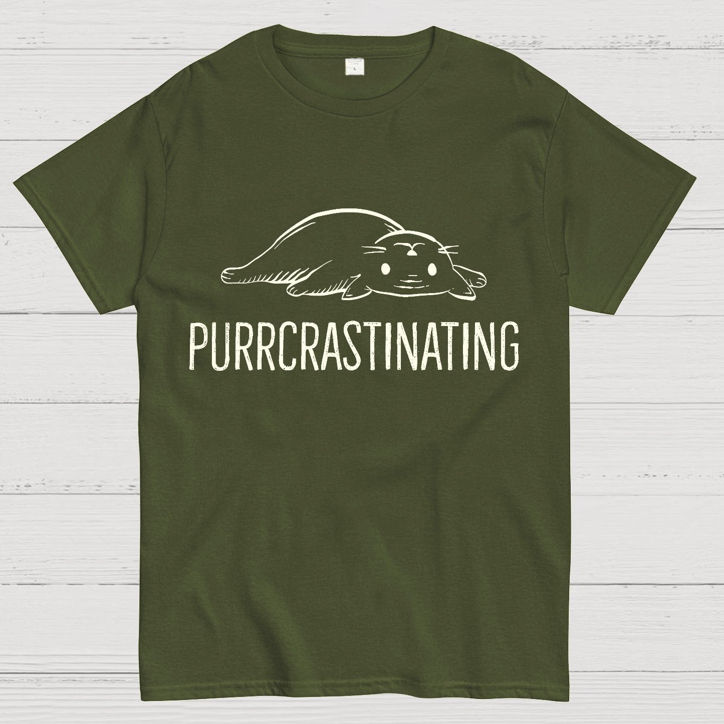 Purrcrastinating Geek T-Shirt