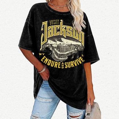 Visit Jackson Vintage Distressed T-shirt