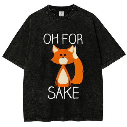 Oh For Fox Sake Vintage Distressed T-shirt