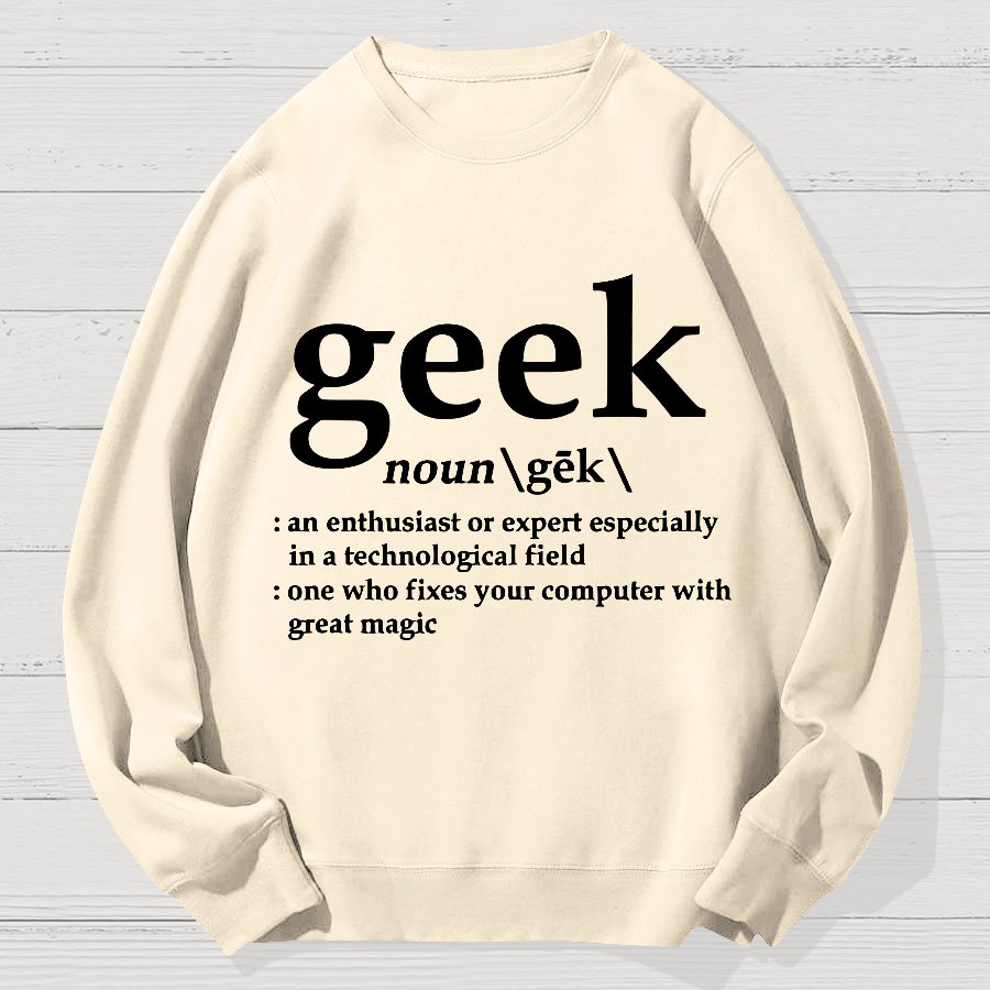 Geek Definition Cotton Sweatshirt