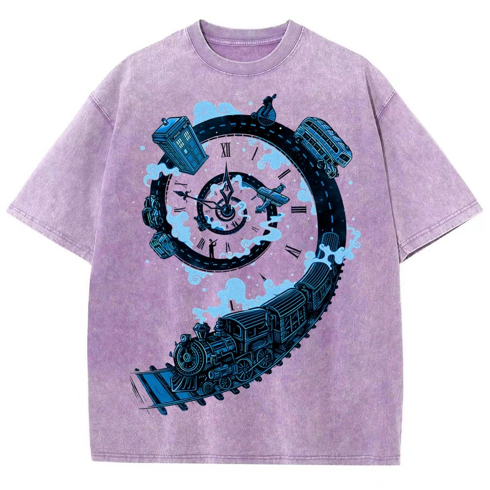 Time Machine Vintage Distressed T-shirt