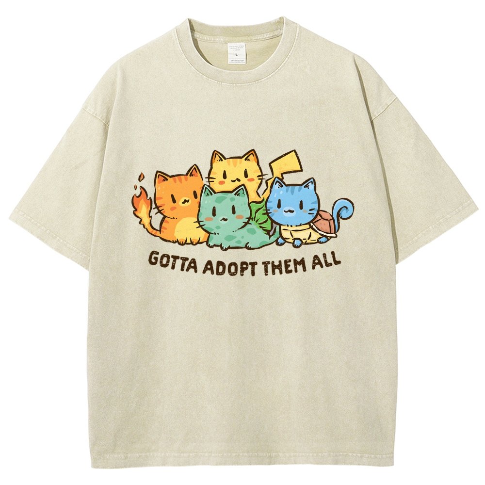 Gotta Collect Them All Vintage Distressed T-shirt