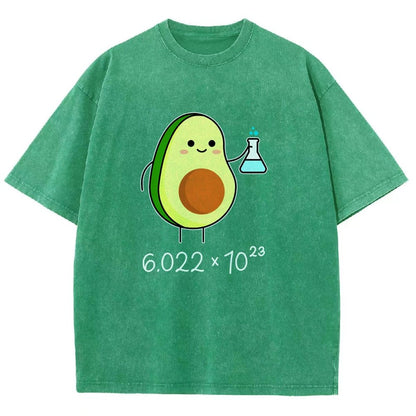 Avogadro's Number Pun. Cute Avocado Chemist Vintage Distressed T-shirt