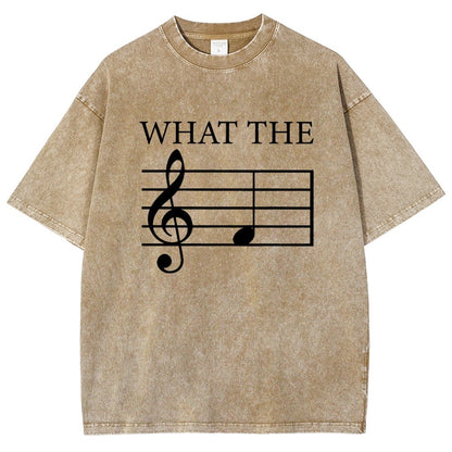 What The F Musical Note Vintage Distressed T-shirt
