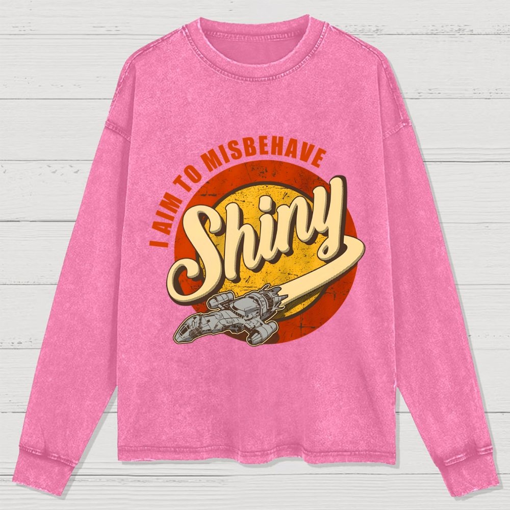 Shiny Washed Long Sleeve Tee