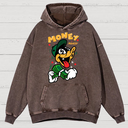 Money Maker！Sarcasm Vintage Distressed Hoodie