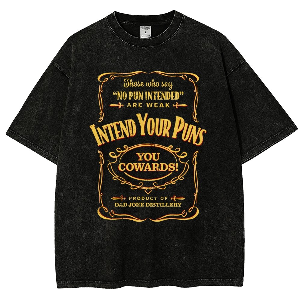 Intend Your Puns! Remix Vintage Distressed T-shirt