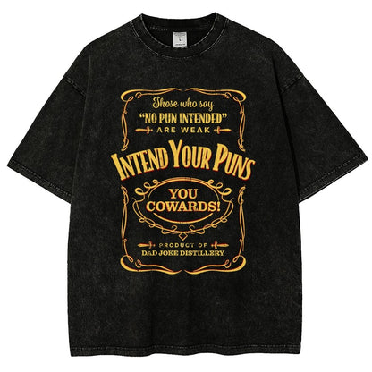 Intend Your Puns! Remix Vintage Distressed T-shirt