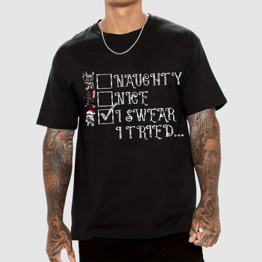 I Swear I Tried Christmas Geek T-Shirt