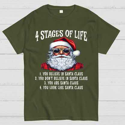 4 Stages Of Life Funny Christmas Geek T-Shirt