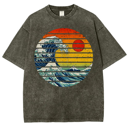 Freak Wave Vintage Distressed T-shirt