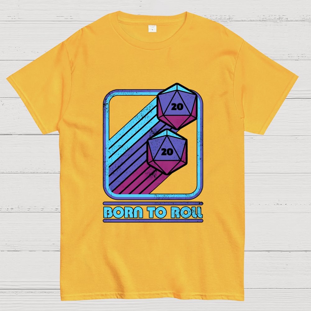 RPG Vintage Born To Roll Geek T-Shirt