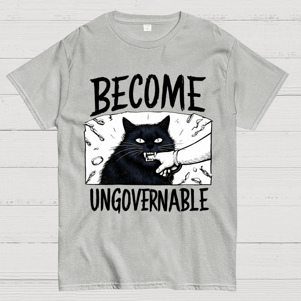 Cat Biting Arm Geek T-Shirt