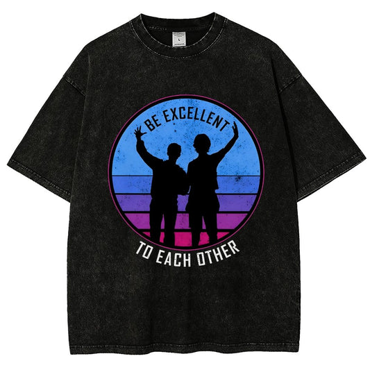 Be Excellent To Each Other 80s Vintage Distressed T-shirt