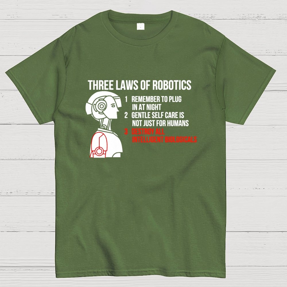 Three Laws of Robotics Geek T-Shirt