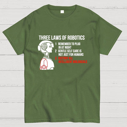 Three Laws of Robotics Geek T-Shirt
