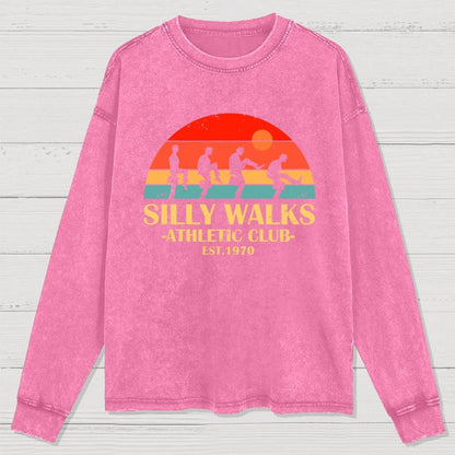 Silly Walks - Athletic Club Washed Long Sleeve Tee