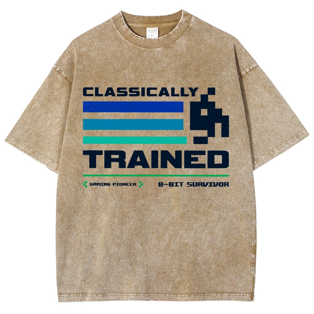 Classically Trained for Retro Gamers Vintage Distressed T-shirt