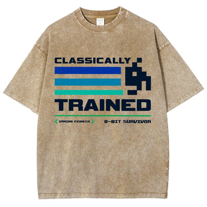 Classically Trained for Retro Gamers Vintage Distressed T-shirt
