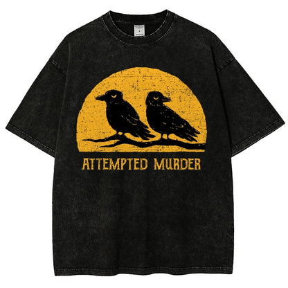 Attempted Murder Vintage Distressed T-shirt