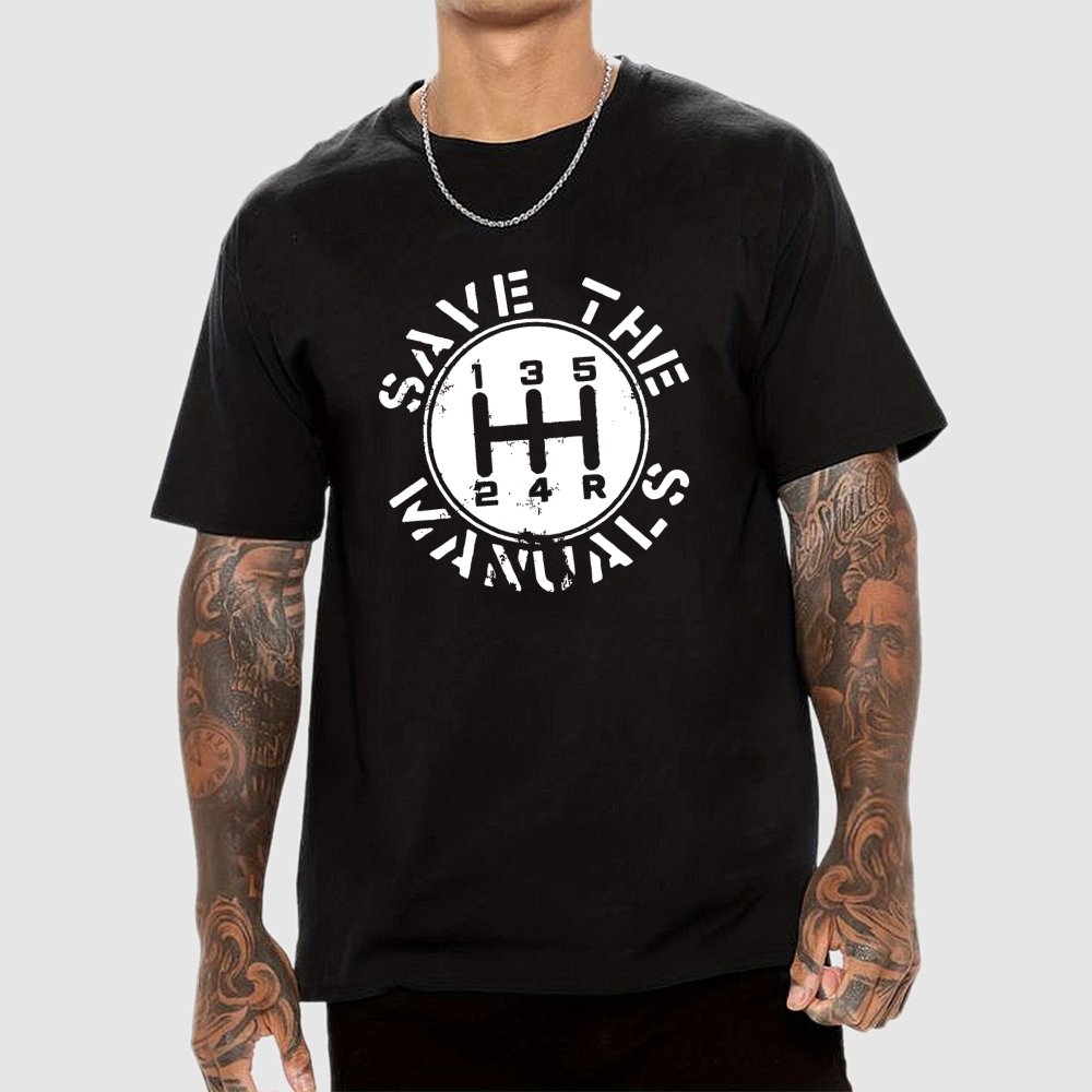 Save The Manuals Geek T-Shirt