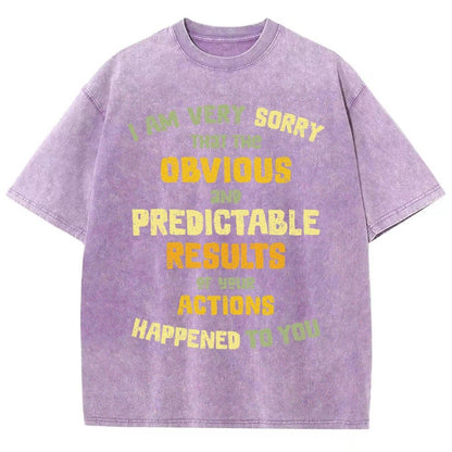 Predictable Consequences Vintage Distressed T-shirt