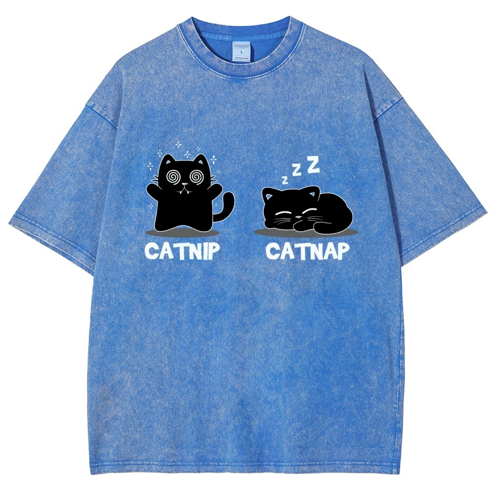 Catnip Catnap Vintage Distressed T-shirt