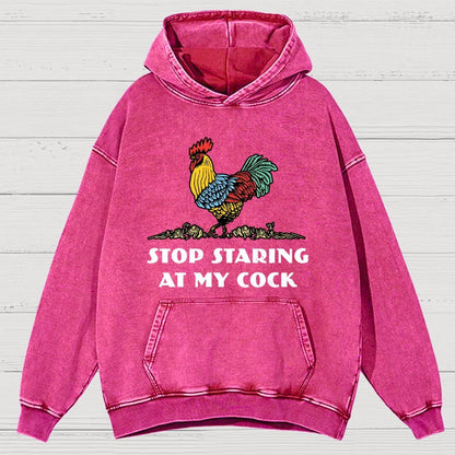Stop Staring at My Cock Vintage Distressed Hoodie